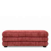 Upholstered Red Fabric Bench Helmsley