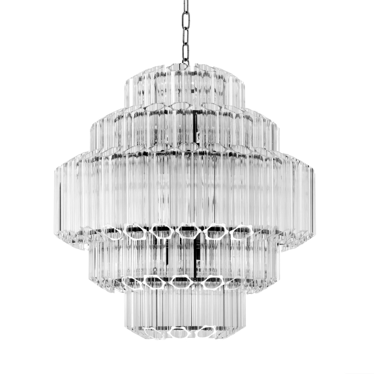 Cascading Bevelled Glass Chandelier Vittoria | Eichholtz Miami