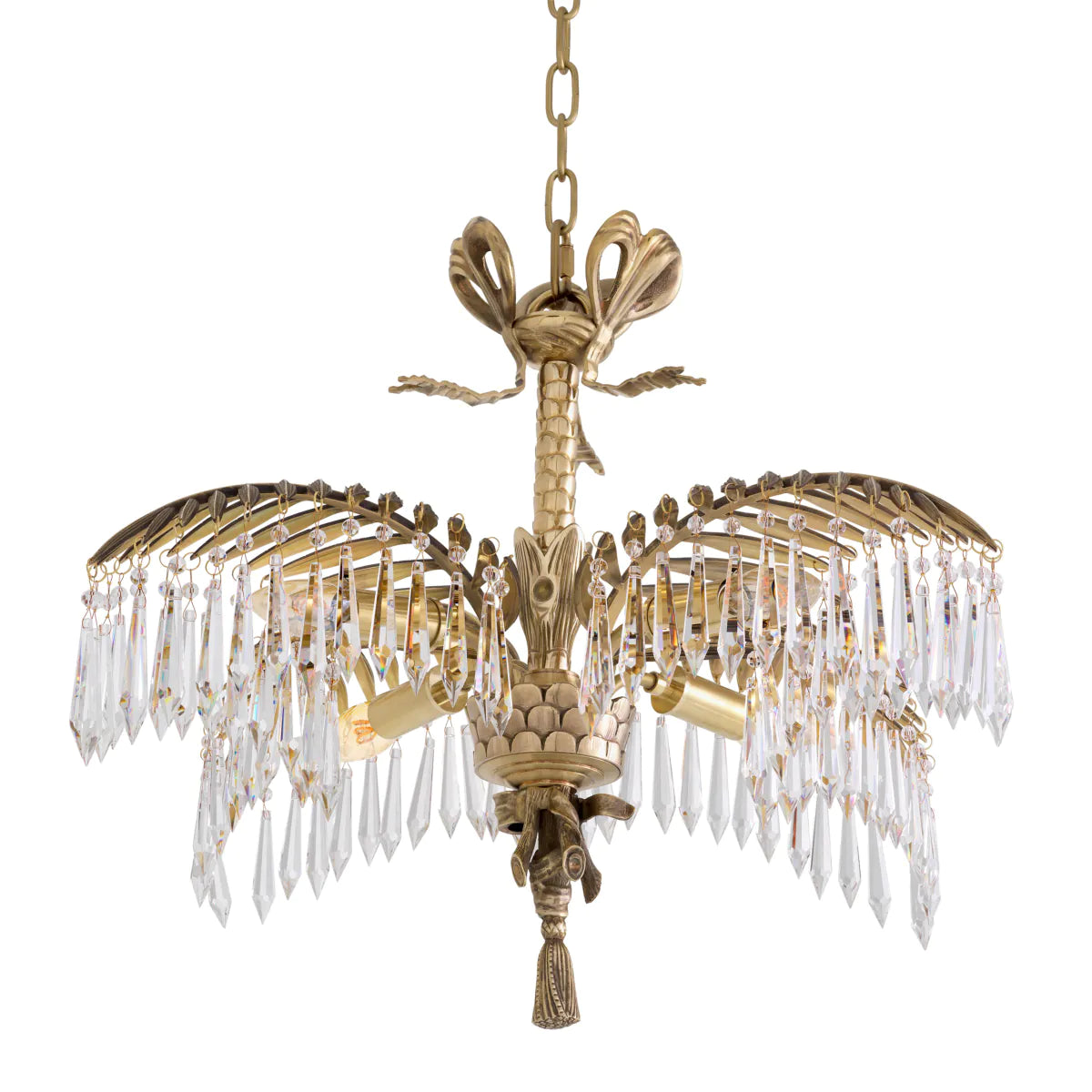 Golden Art Deco Chandelier Hildebrandt | Eichholtz Miami