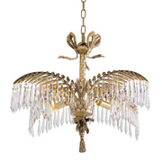 Golden Art Deco Chandelier Hildebrandt | Eichholtz Miami