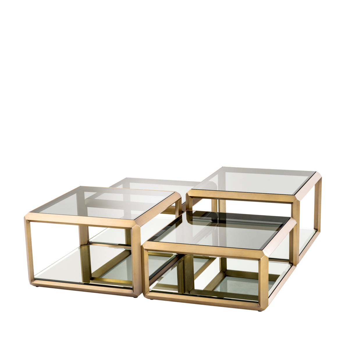 Brass Coffee Table Set (4) Callum | Eichholtz Miami