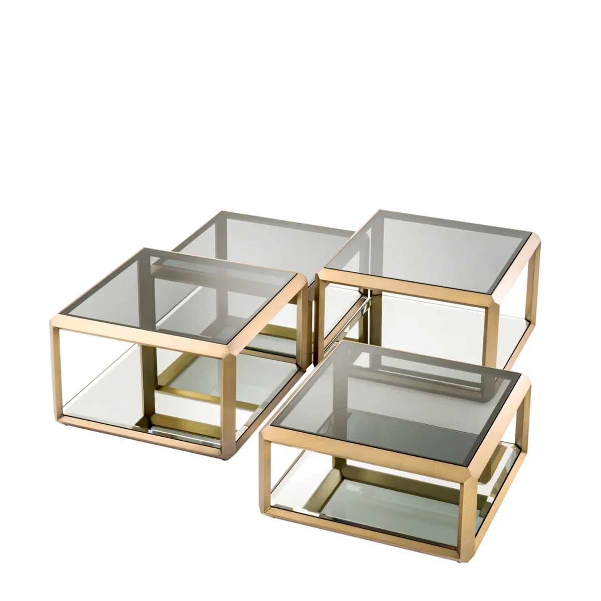 Brass Coffee Table Set (4) Callum
