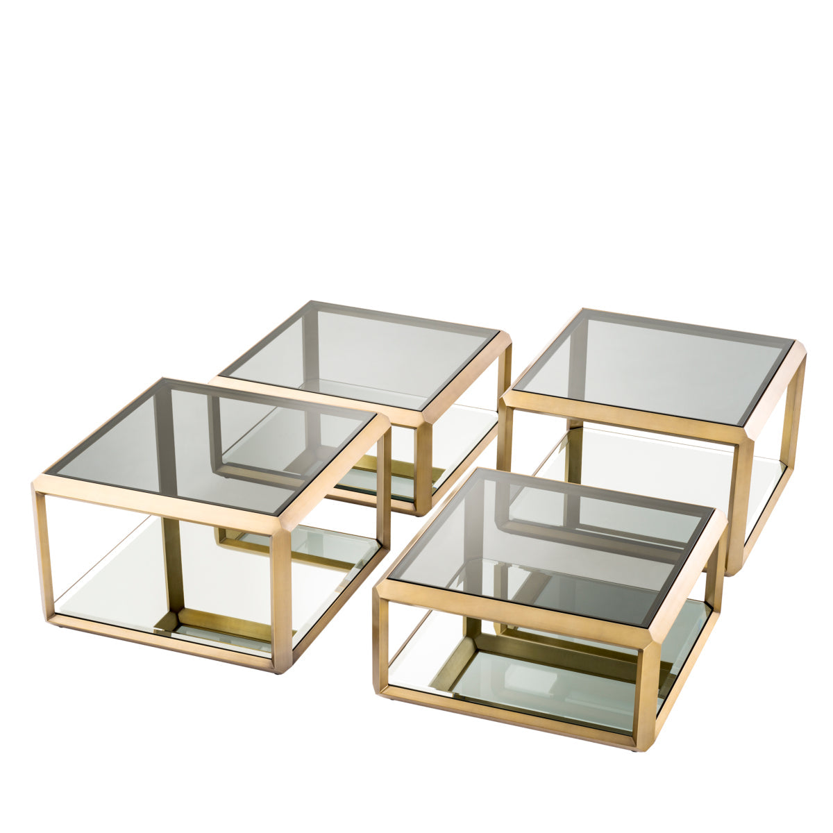 Brass Coffee Table Set (4) Callum | Eichholtz Miami