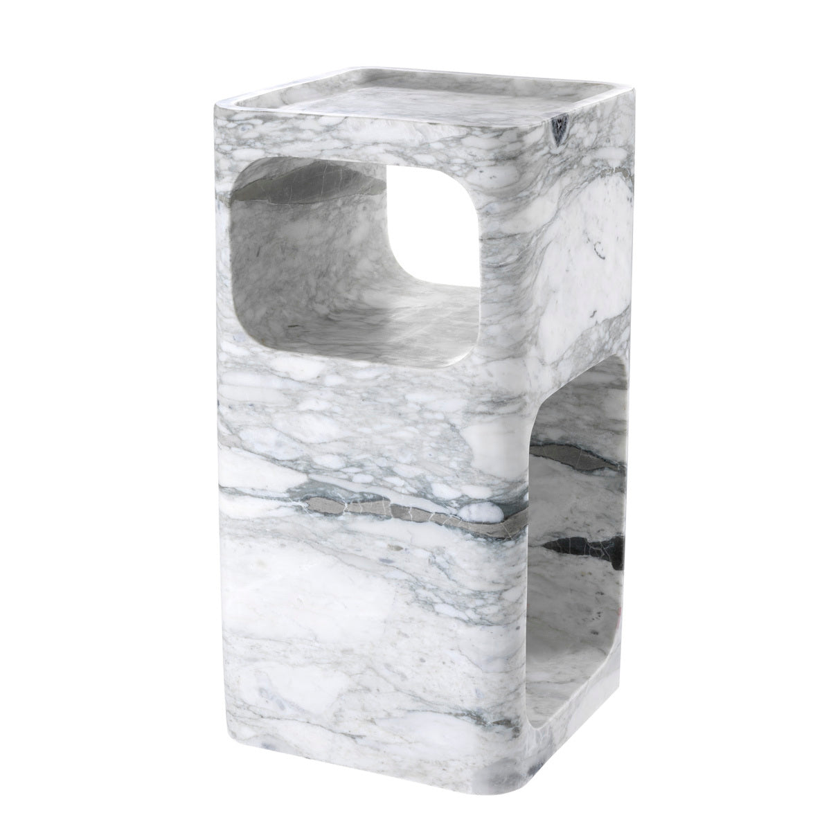 Carved Stone Side Table Adler | Eichholtz Miami
