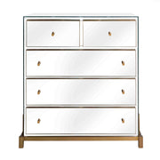 5 Drawer Mirror Glass Dresser Clarington | Eichholtz Miami