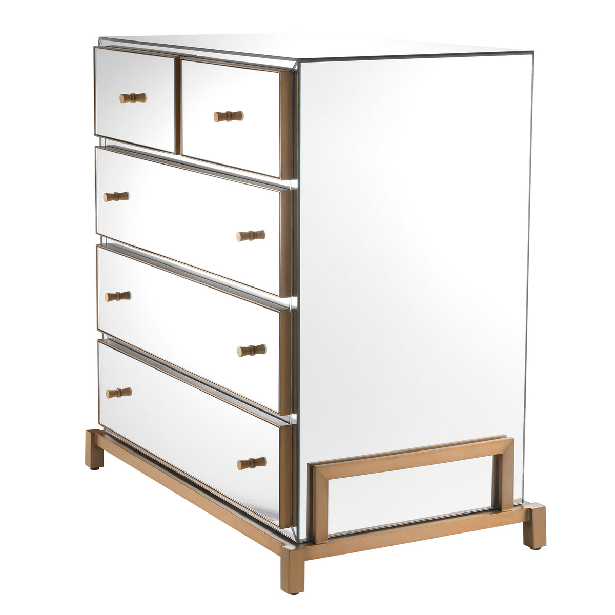 5 Drawer Mirror Glass Dresser Clarington | Eichholtz Miami