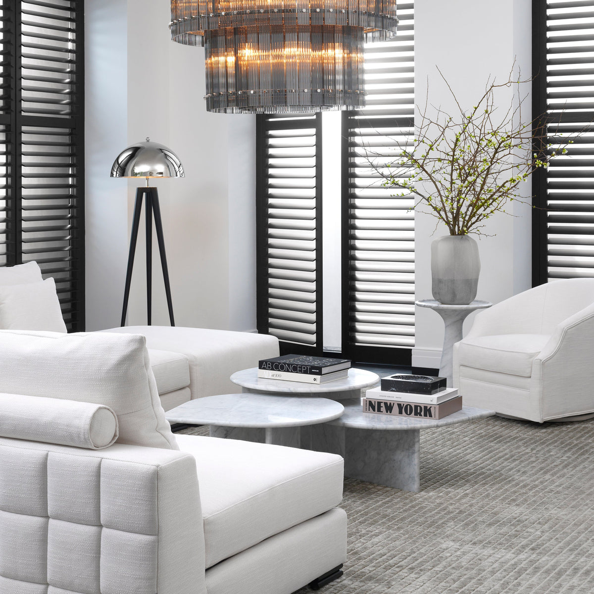 Marble Nesting Coffee Table (3) Naples | Eichholtz California