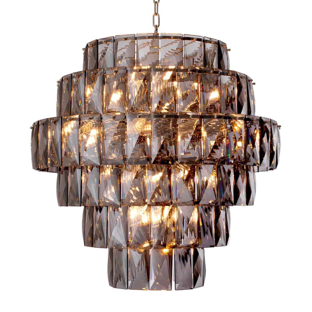 Glass Layered Chandelier L Amazone | Eichholtz Miami