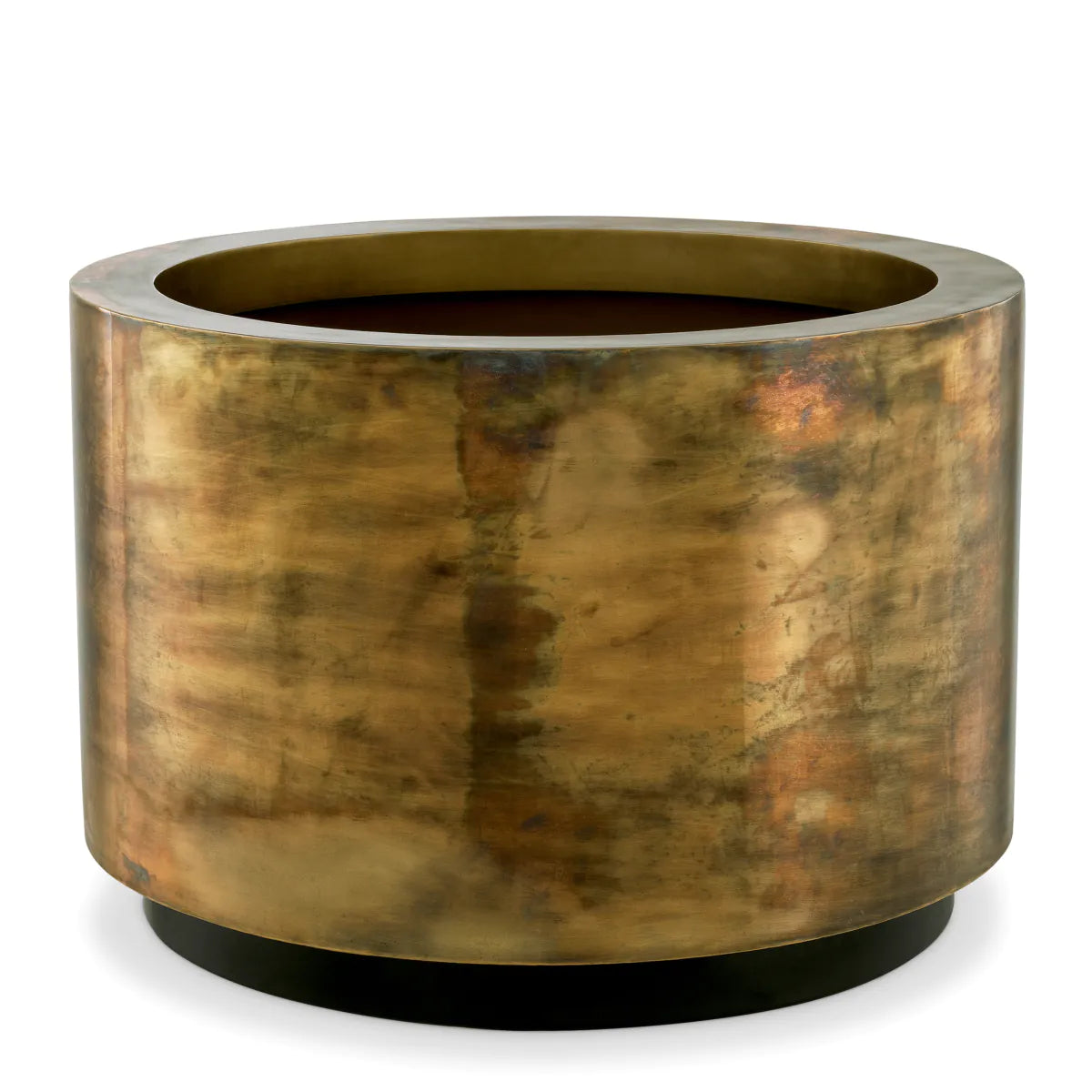 Vintage Brass Round Planter Jasper | Eichholtz Miami