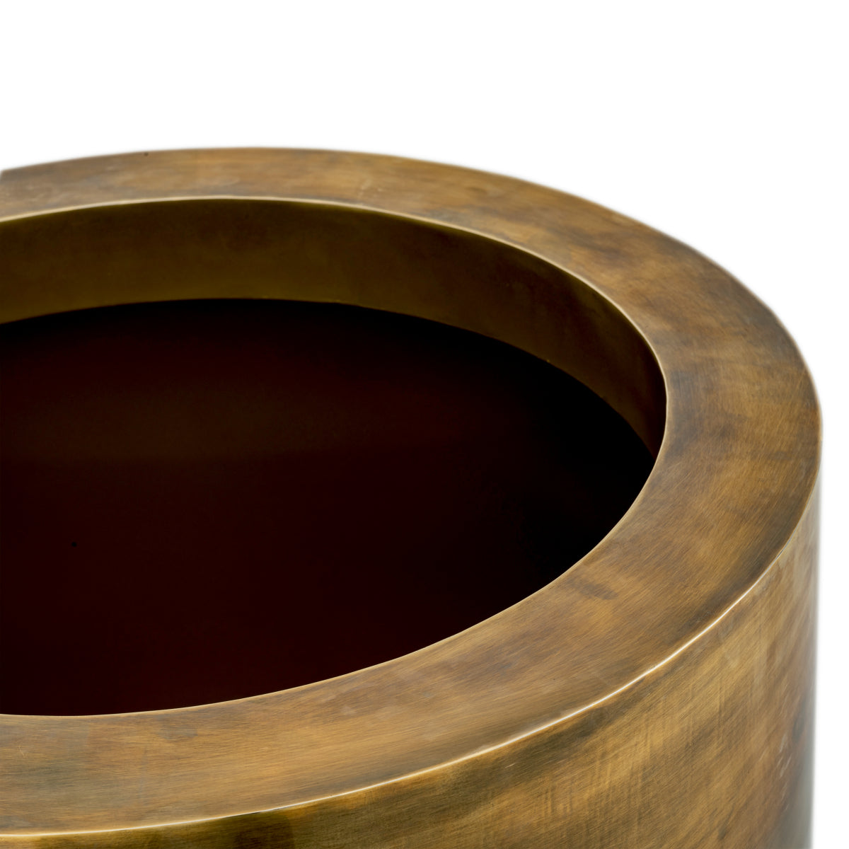 Vintage Brass Round Planter Jasper | Eichholtz Miami