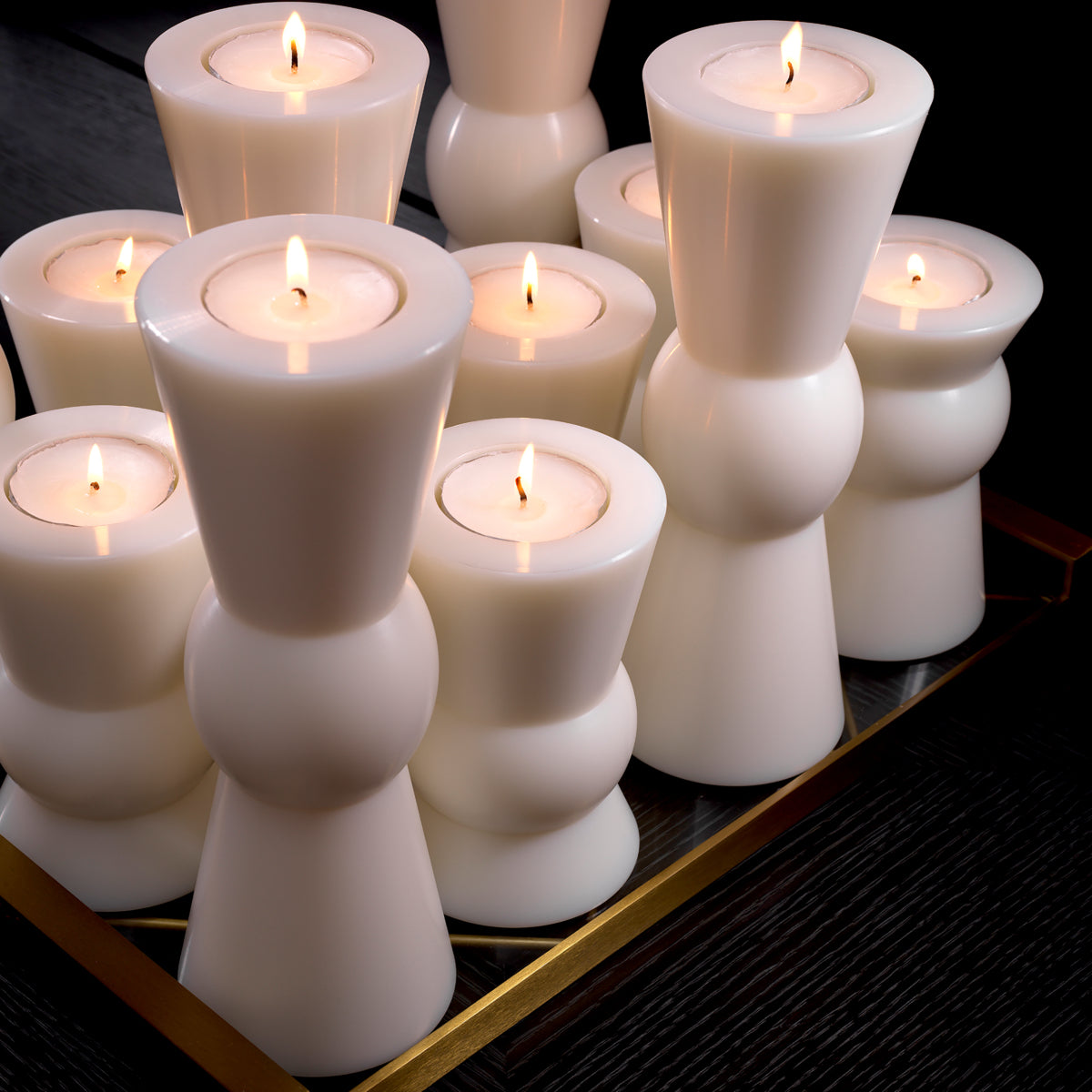White Artificial Candle Set (2) Arto | Eichholtz Miami