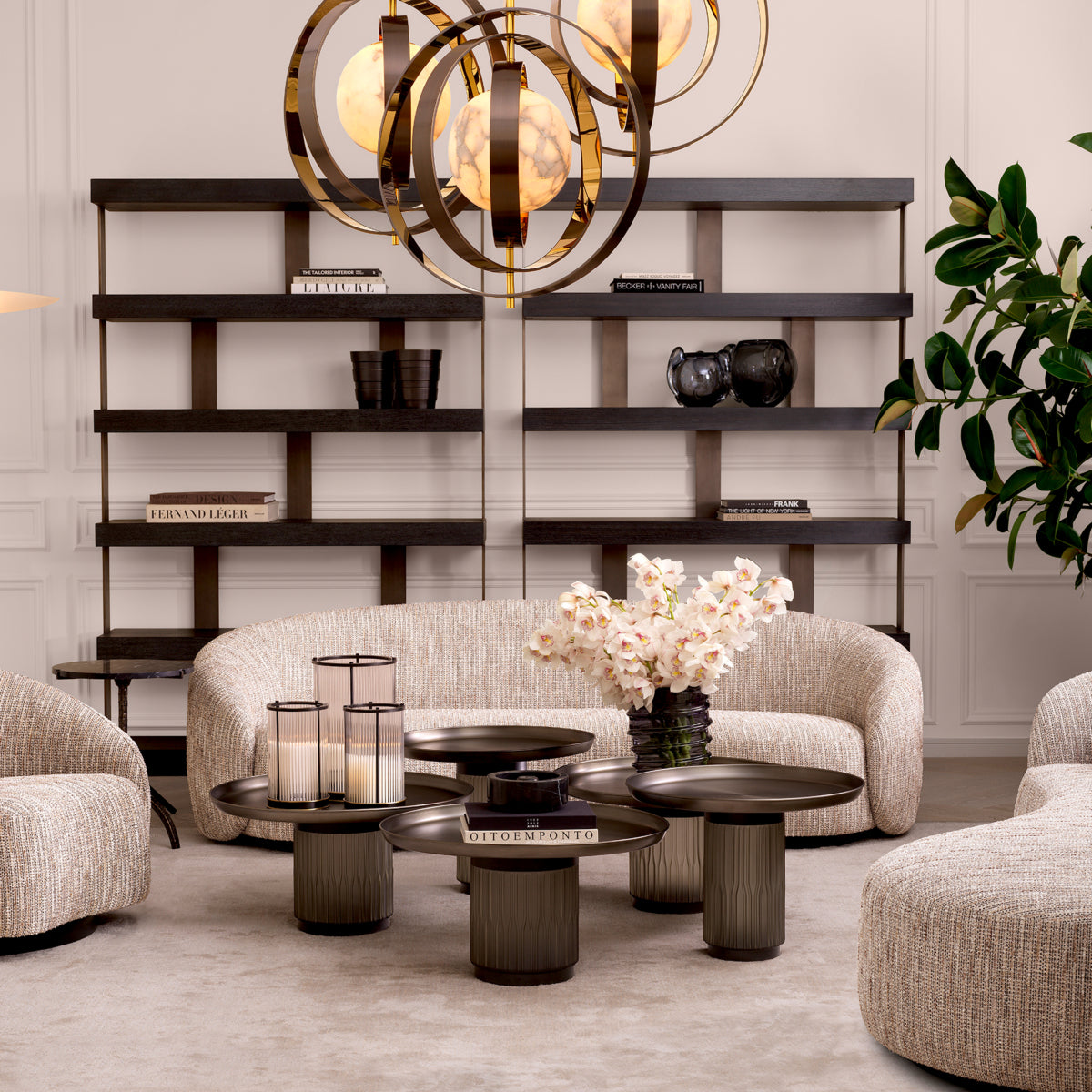 Gunmetal Coffee Table Set (2) Zachary | Eichholtz Miami