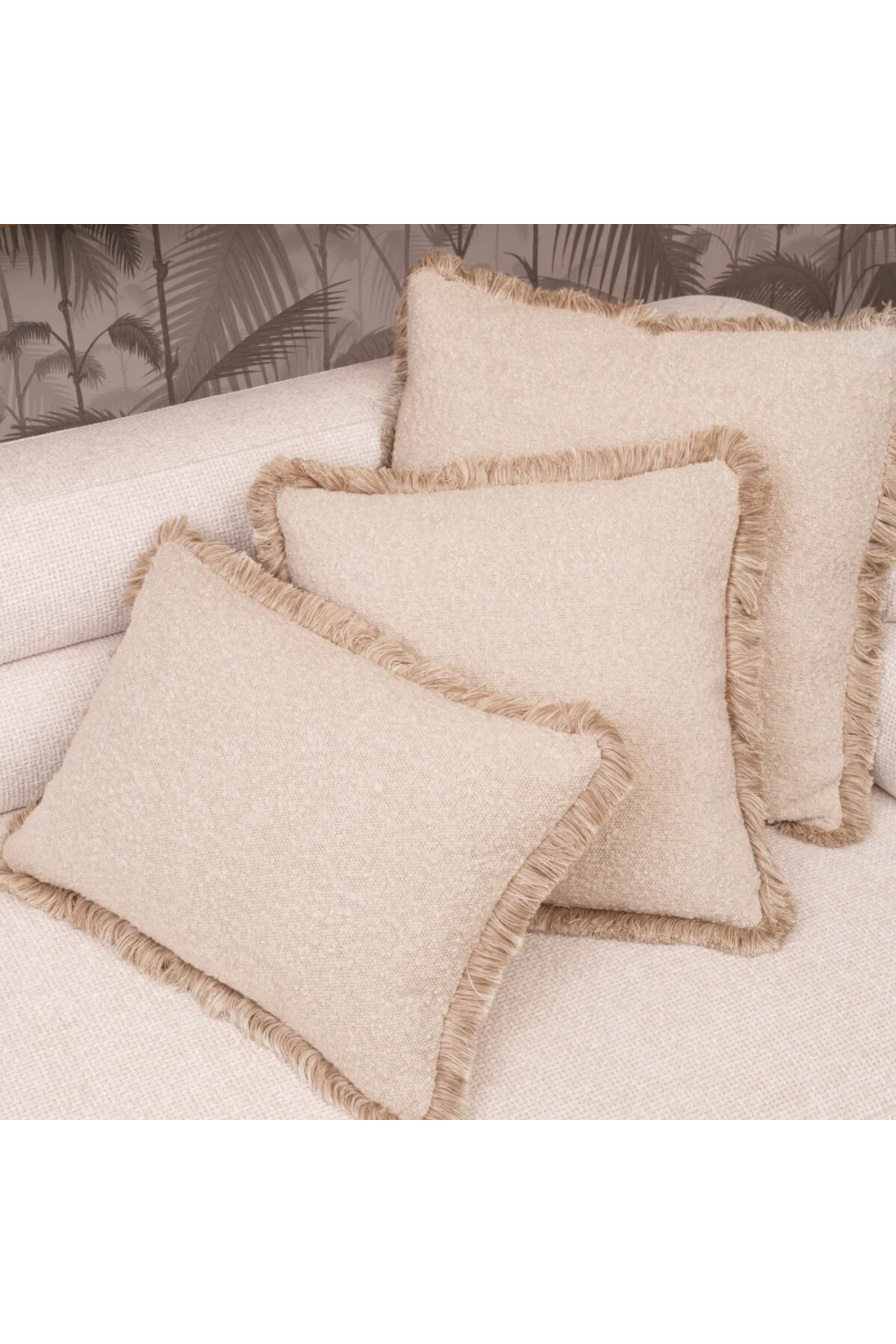 Fringed Lumbar Pillow Nami | Eichholtz Miami