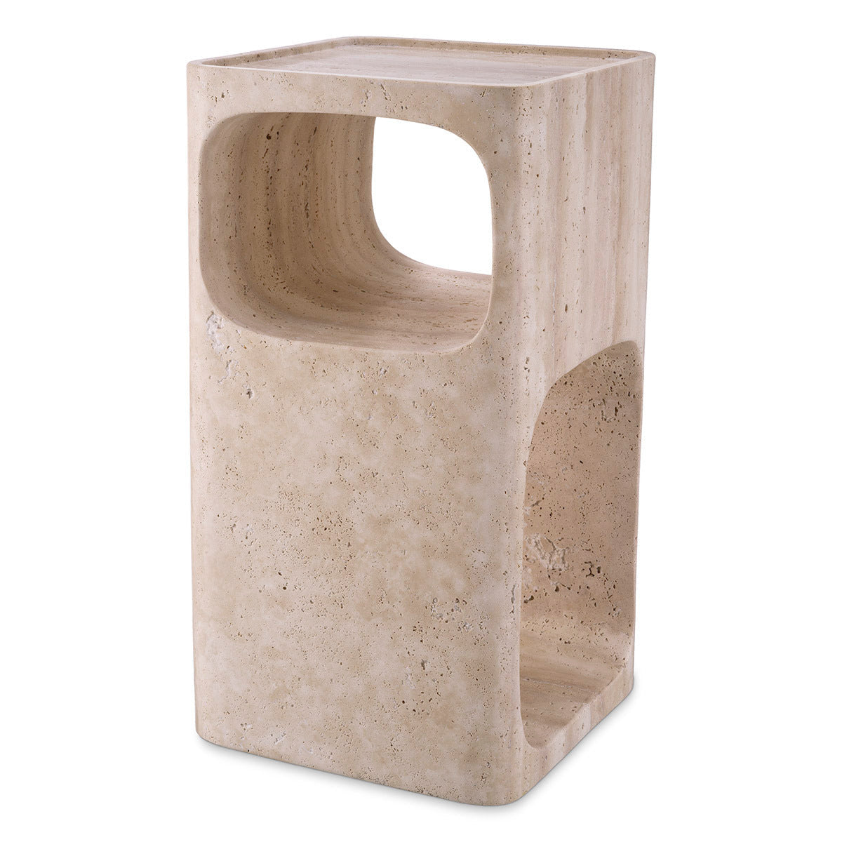 Carved Stone Side Table Adler | Eichholtz Miami
