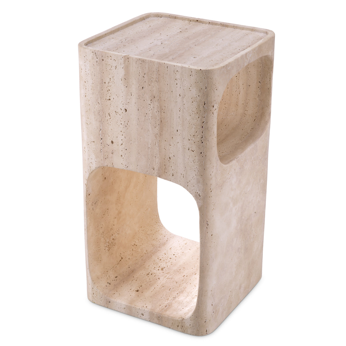 Carved Stone Side Table Adler | Eichholtz Miami