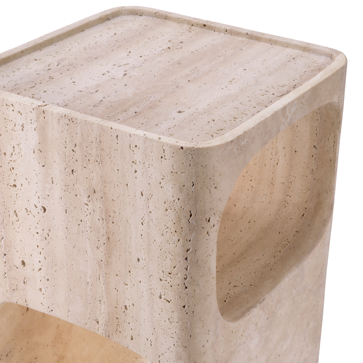 Carved Stone Side Table Adler | Eichholtz Miami