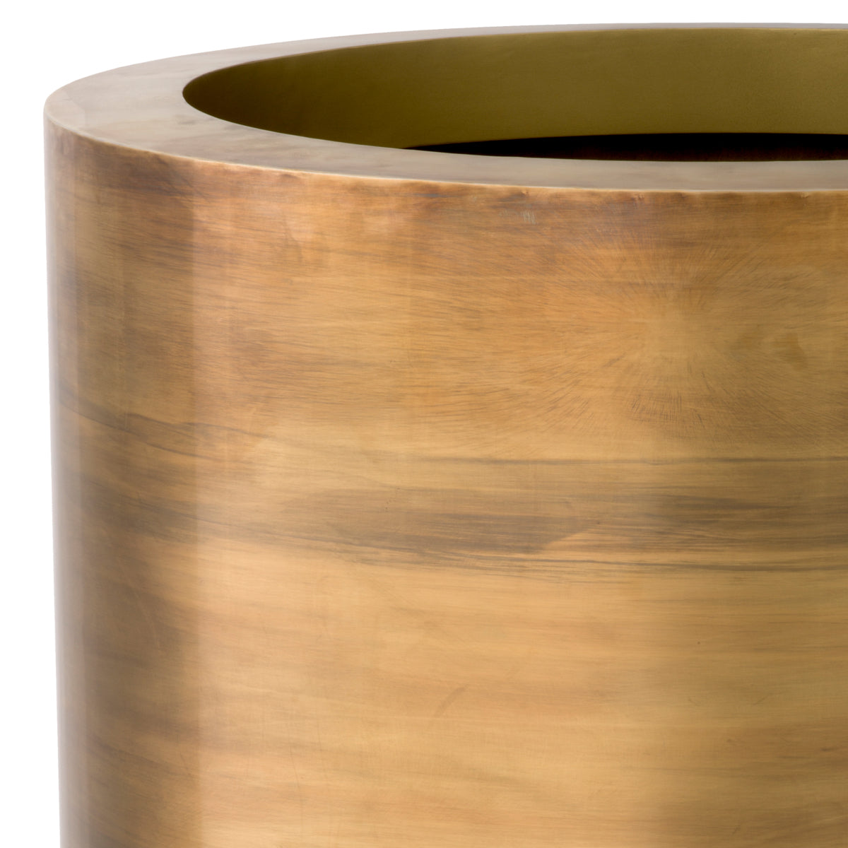 Vintage Brass Round Planter Jasper | Eichholtz Miami
