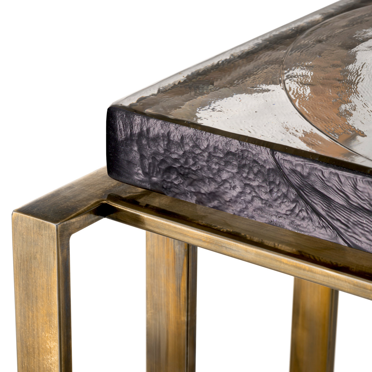 Brass Square Side Table Crescent | Eichholtz Miami