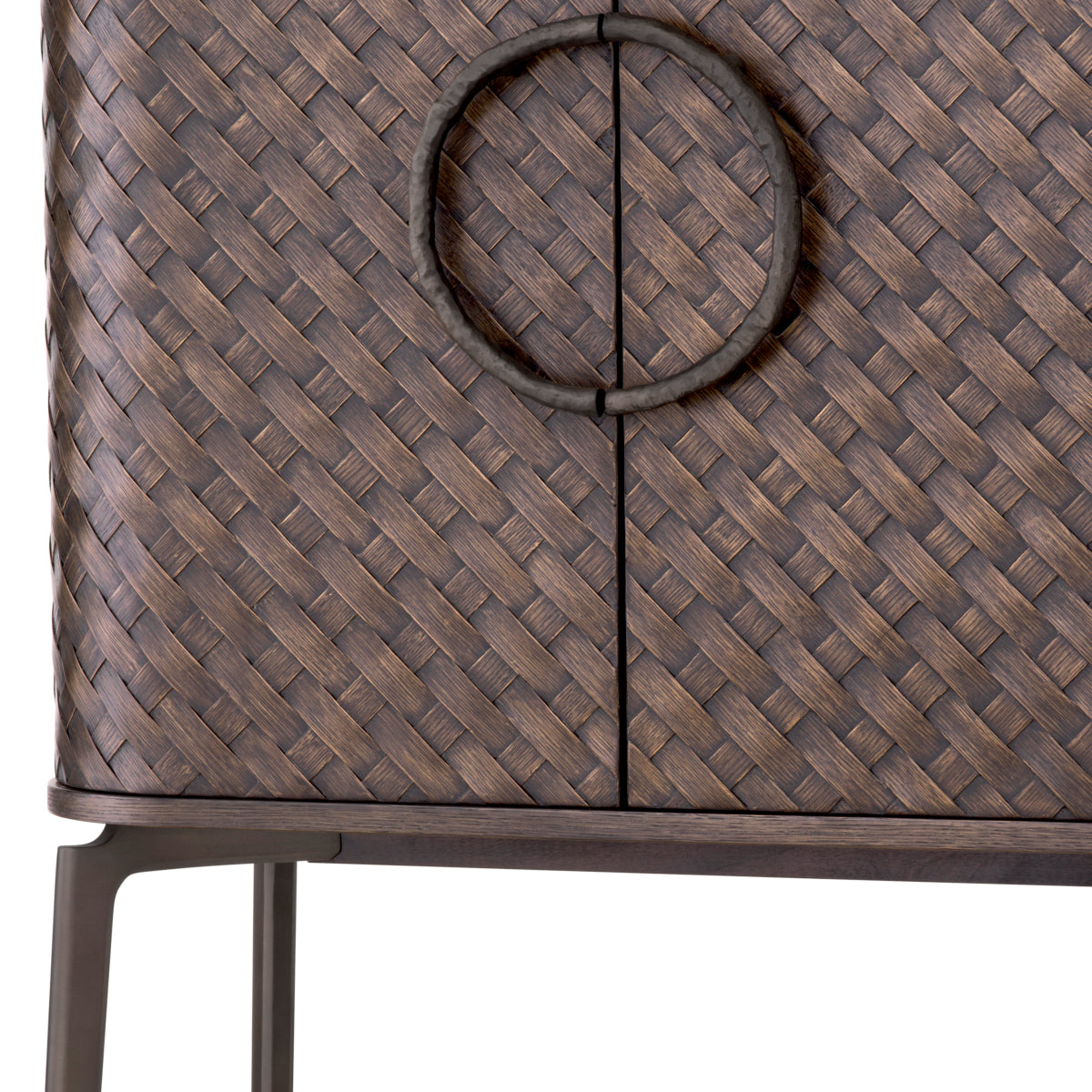 Woven Oak Wine Cabinet Nilsson | Eichholtz Miami