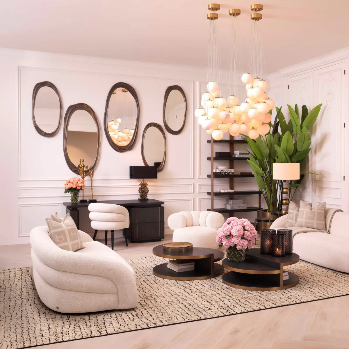 Organic Bronze Framed Mirror Karma | Eichholtz Miami