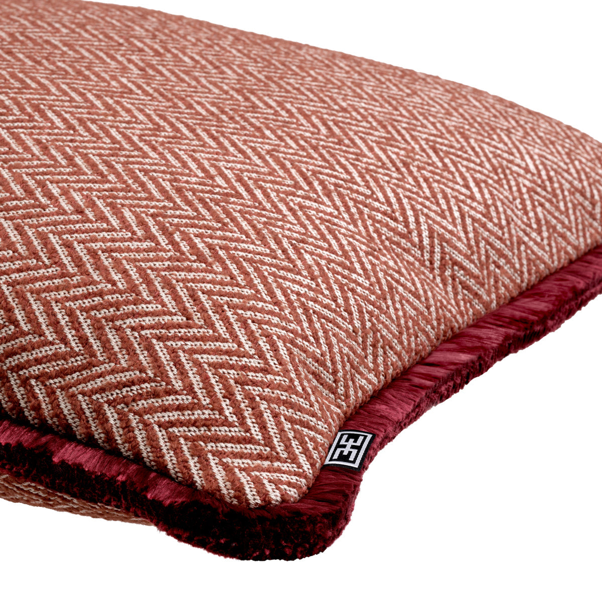 Herringbone Pattern Fringed Cushion S Kauai | Eichholtz Miami