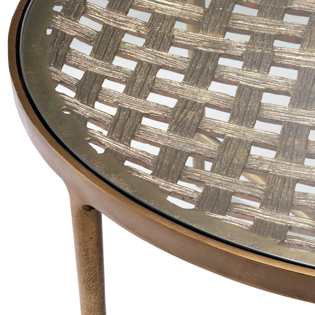 Woven-Patterned Coffee Table Sorrento | Eichholtz Miami