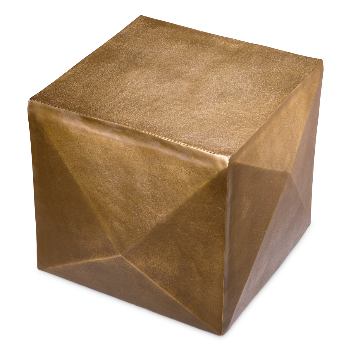Brass Faceted Side Table Maratea | Eichholtz Miami
