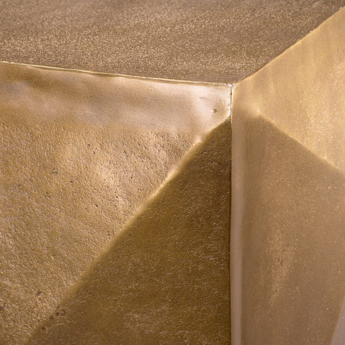 Brass Faceted Side Table Maratea | Eichholtz Miami
