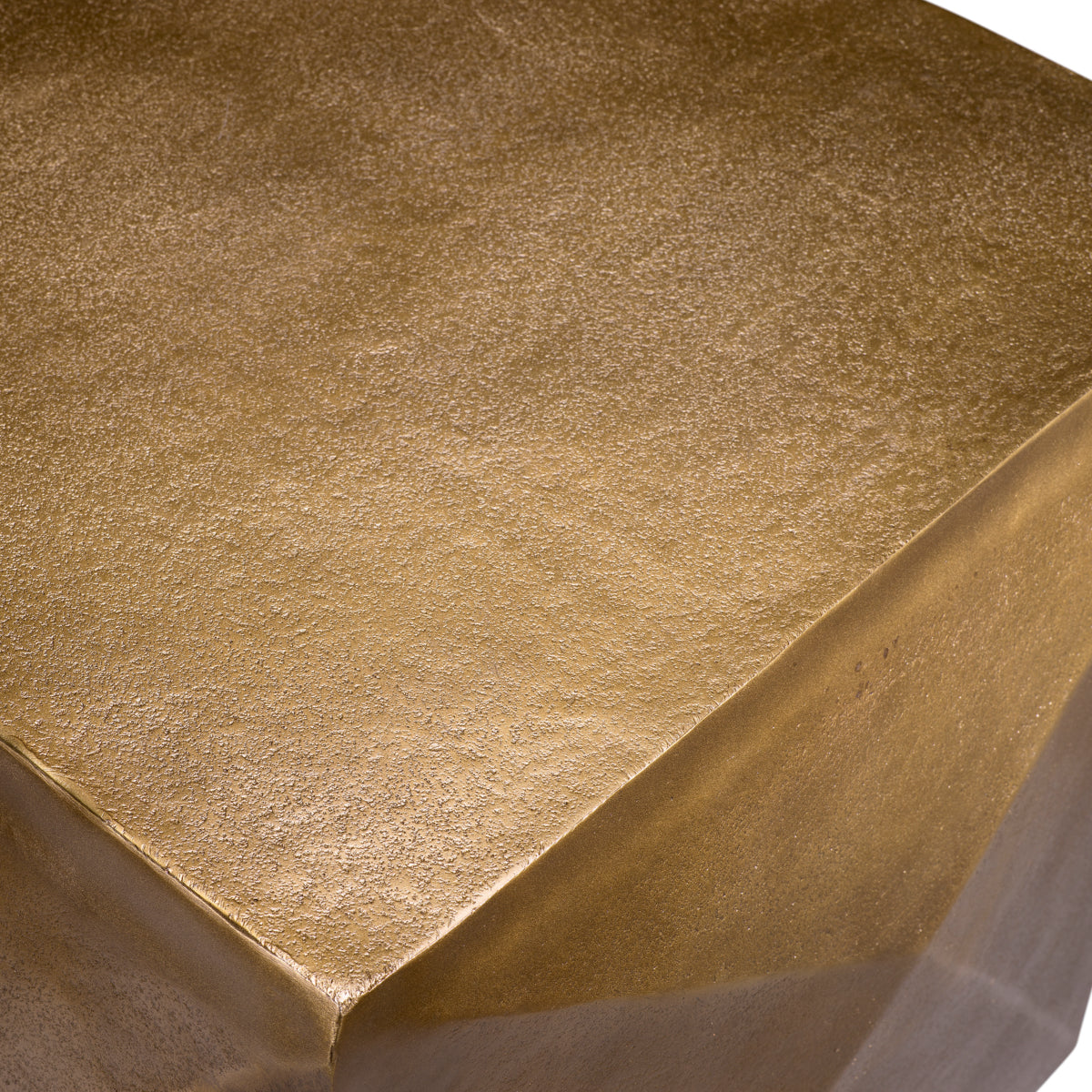 Brass Faceted Side Table Maratea | Eichholtz Miami