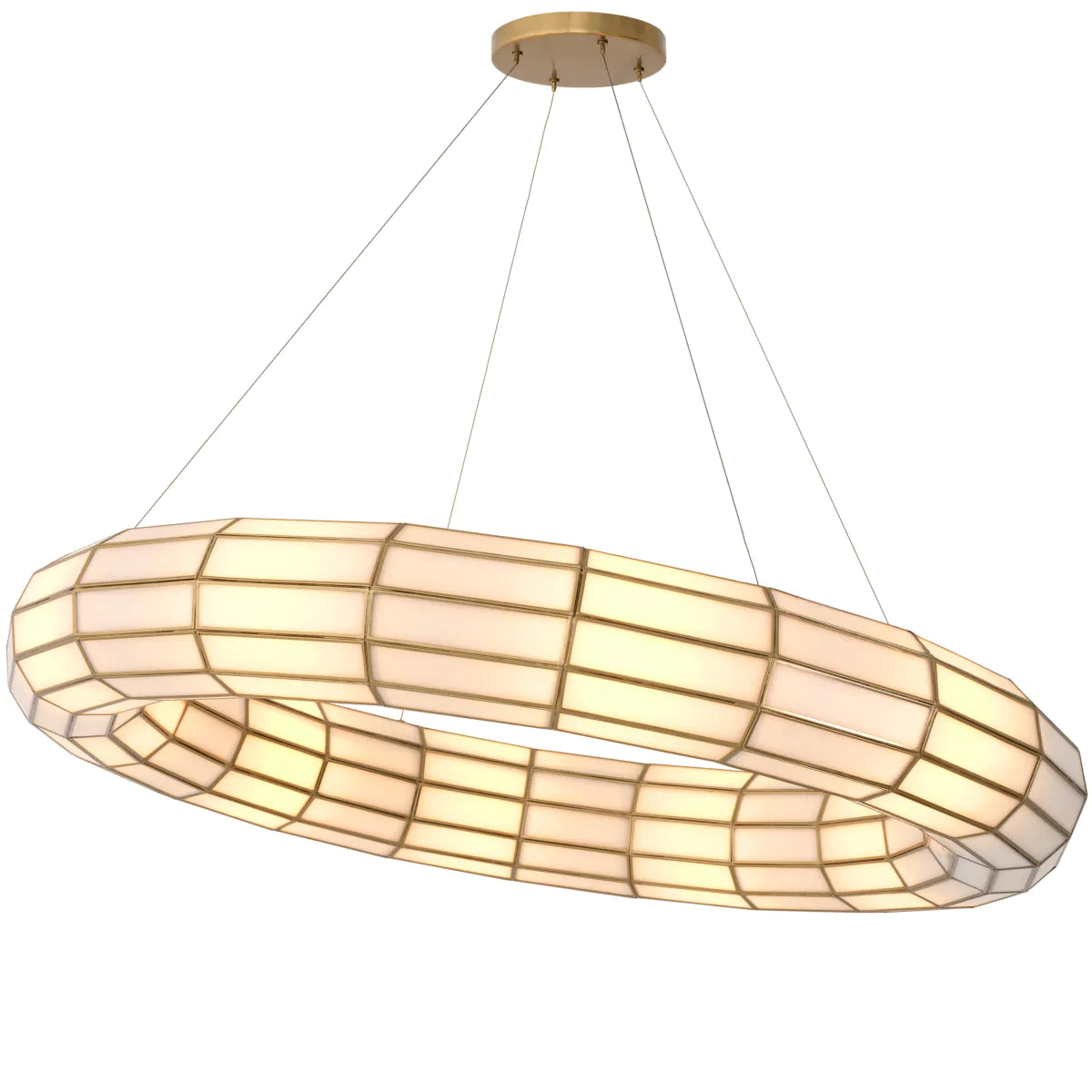 Glass Panels Round Chandelier Ronco | Eichholtz Miami