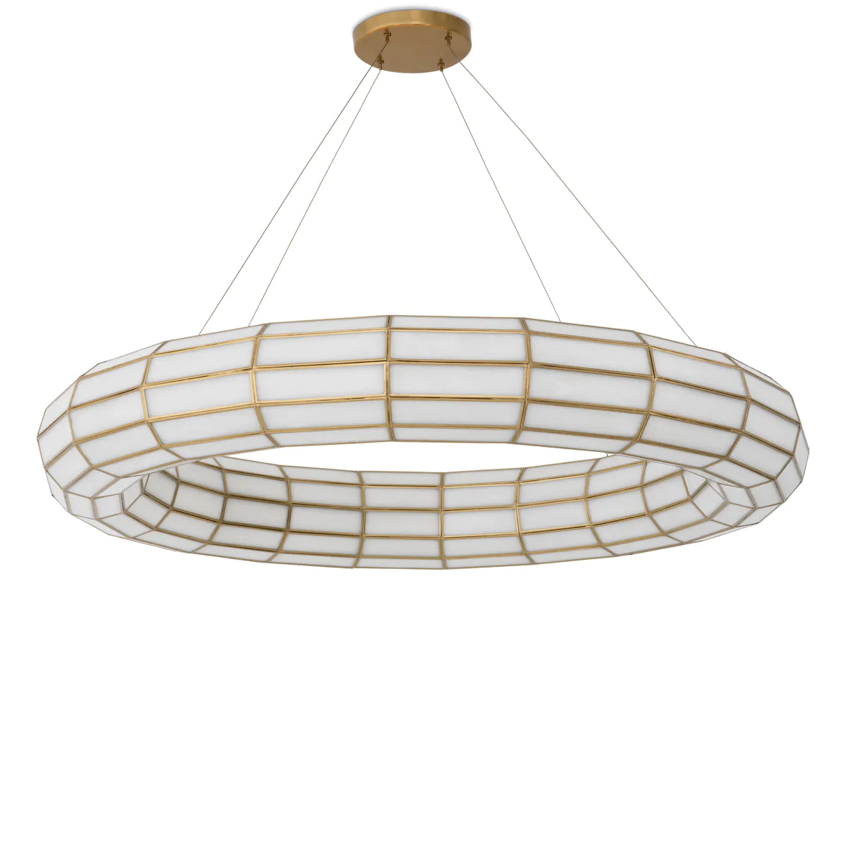Glass Panels Round Chandelier Ronco | Eichholtz Miami