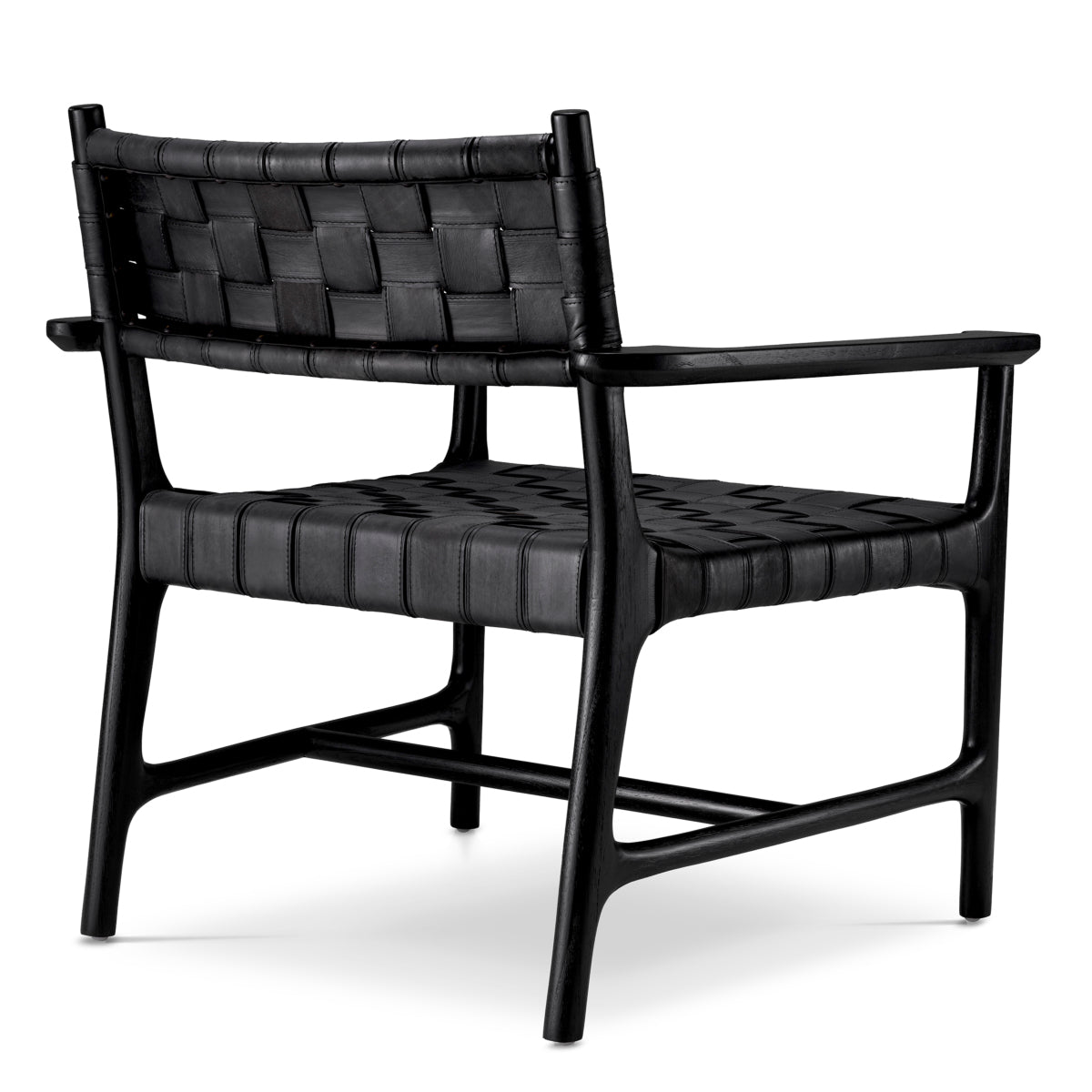 Woven Leather Lounge Chair Tiberio | Eichholtz Miami