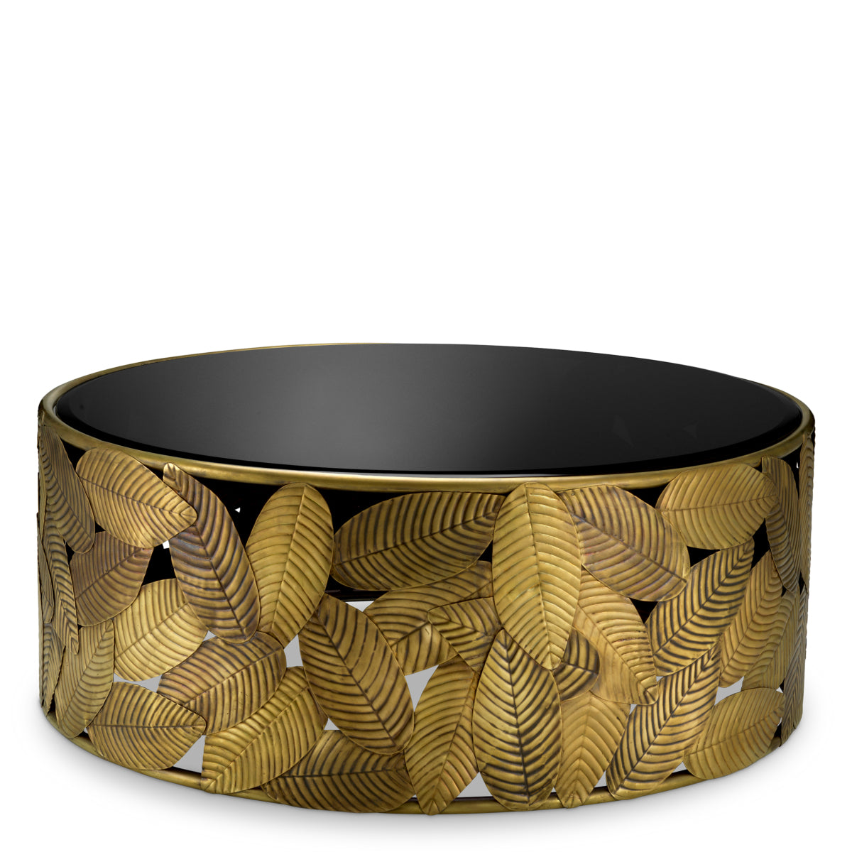 Black Glass Coffee Table Botanico | Eichholtz Miami