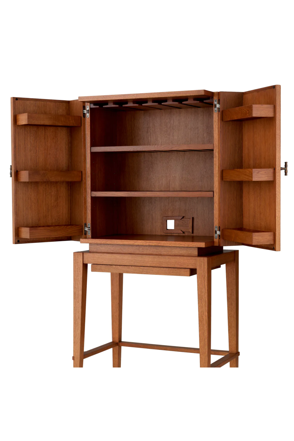 Oak 2-Door Bar Cabinet Borchard | Eichholtz Miami