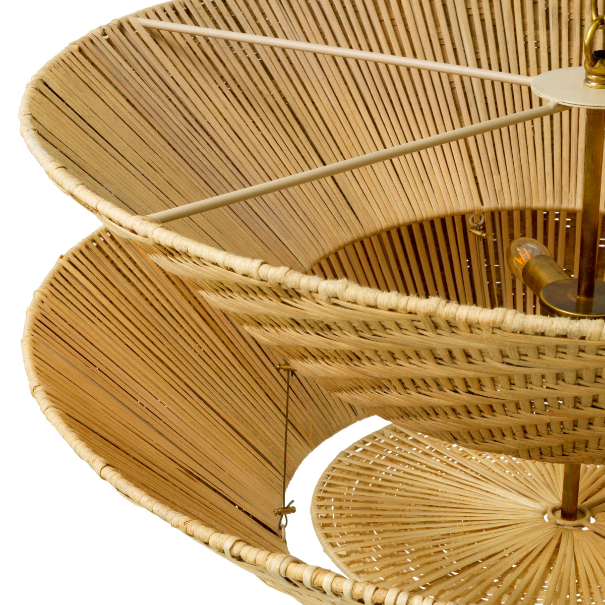 Natural Rattan Chandelier Tavira | Eichholtz Miami