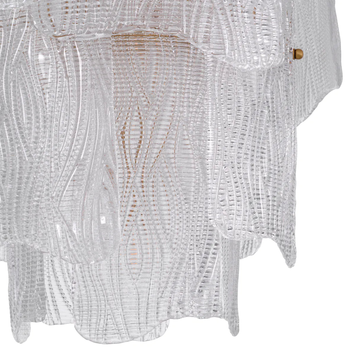 Clear Textured Glass Chandelier Asinara | Eichholtz Miami