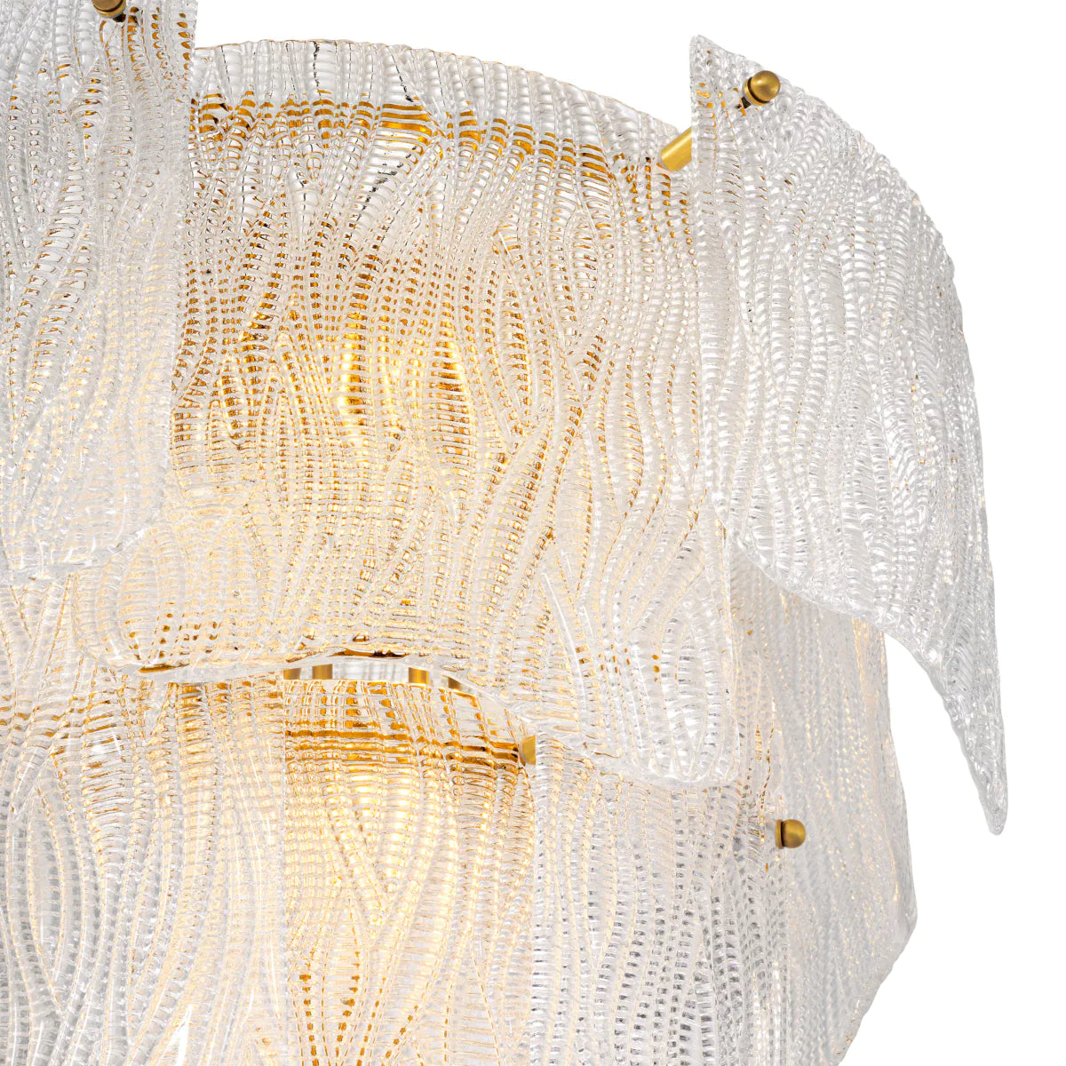 Clear Textured Glass Chandelier Asinara | Eichholtz Miami