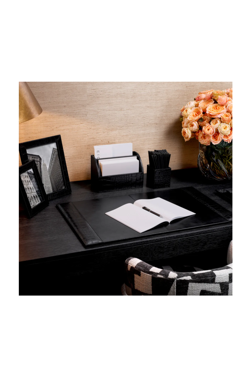Croco Leather Trays (2) Scaleo | Eichholtz Miami