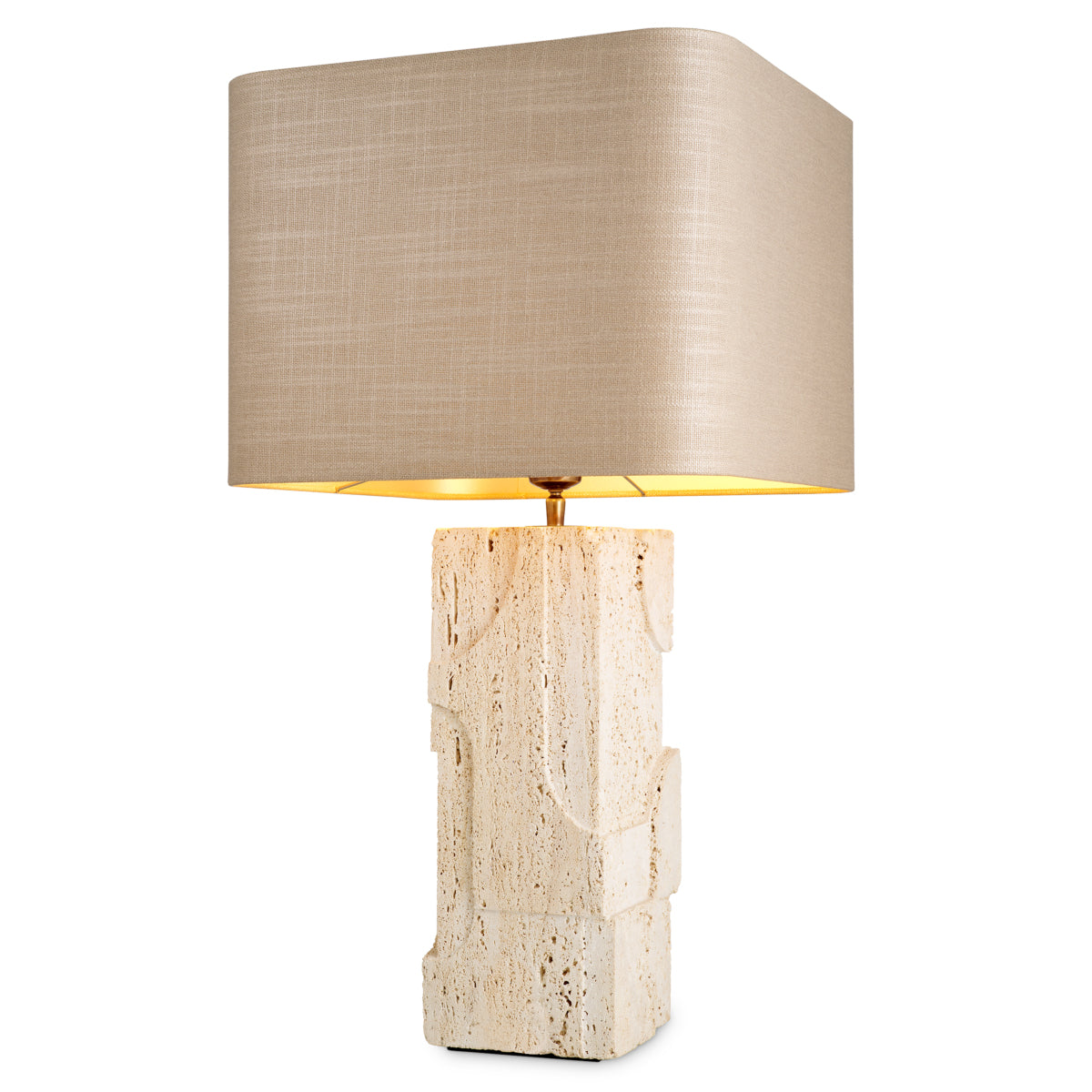 Travertine Table Lamp Mazzini | Eichholtz Miami