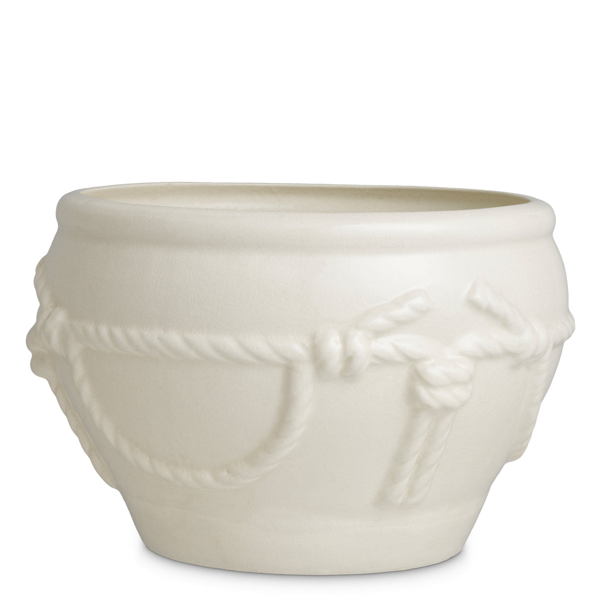 Off-white Ceramic Planter Giverny | Eichholtz Miami