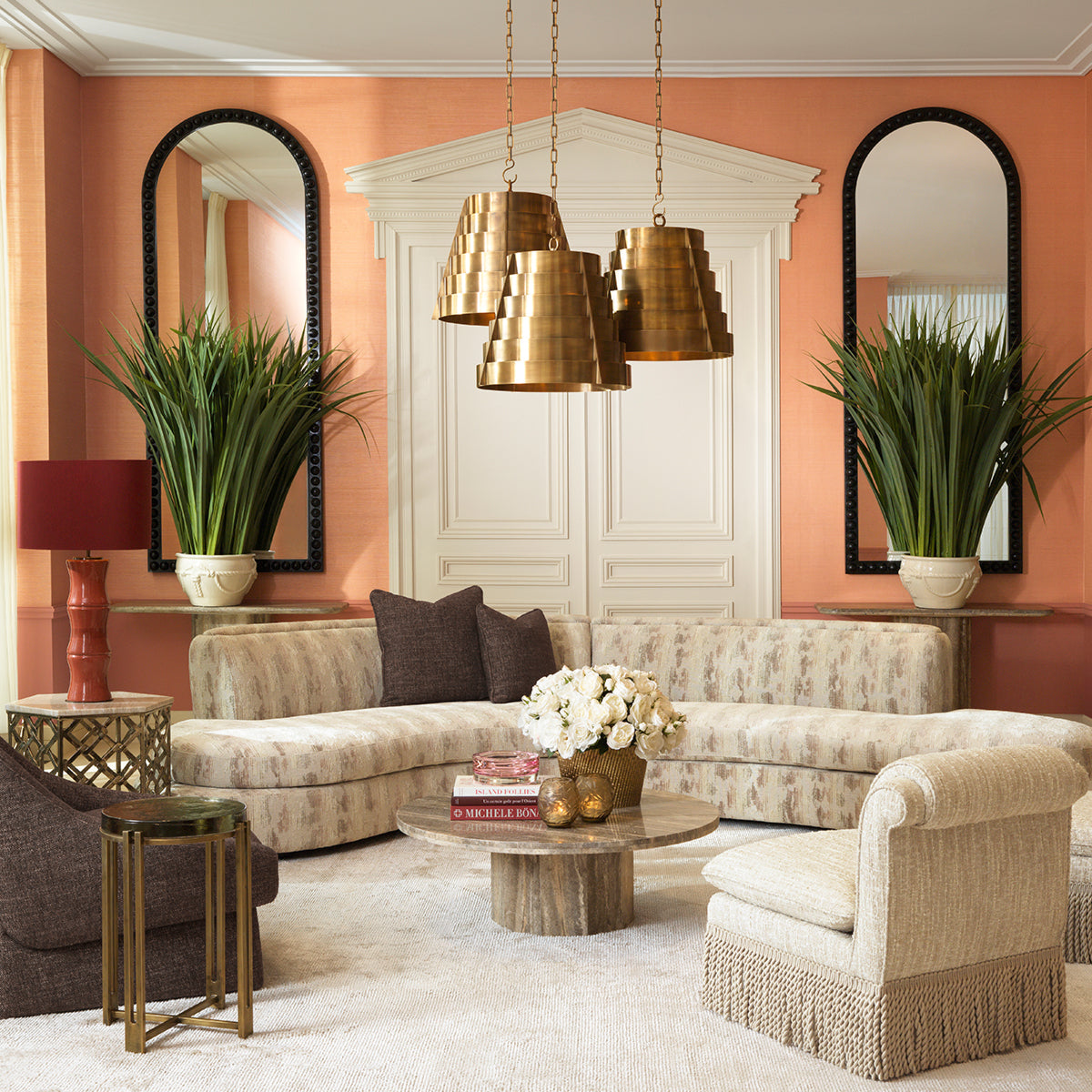 Off-white Ceramic Planter Giverny | Eichholtz Miami