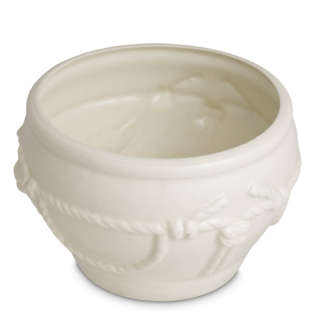 Off-white Ceramic Planter Giverny | Eichholtz Miami