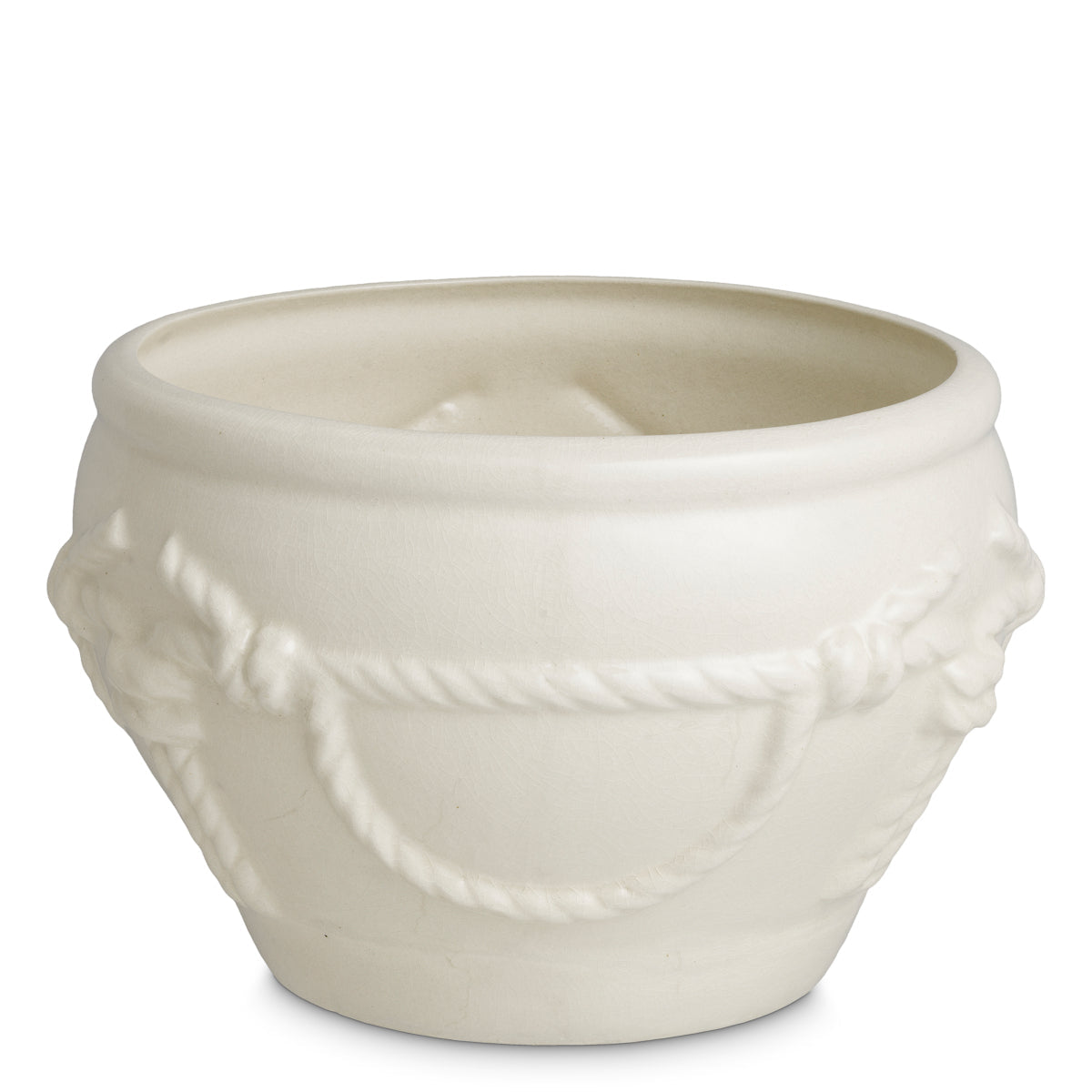 Off-white Ceramic Planter Giverny | Eichholtz Miami