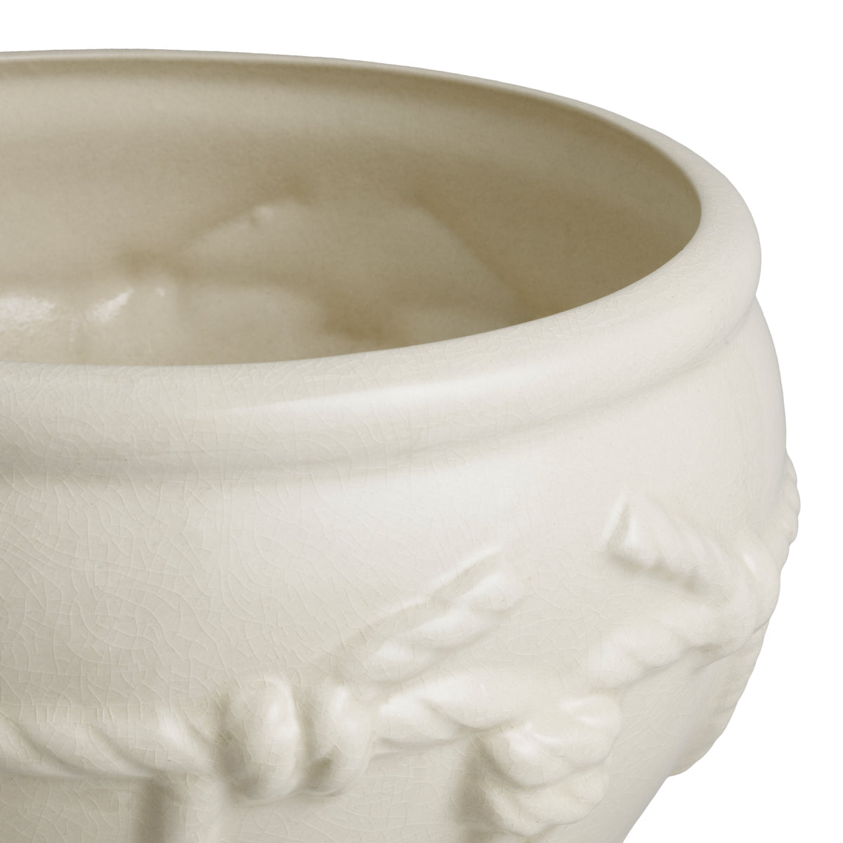 Off-white Ceramic Planter Giverny | Eichholtz Miami