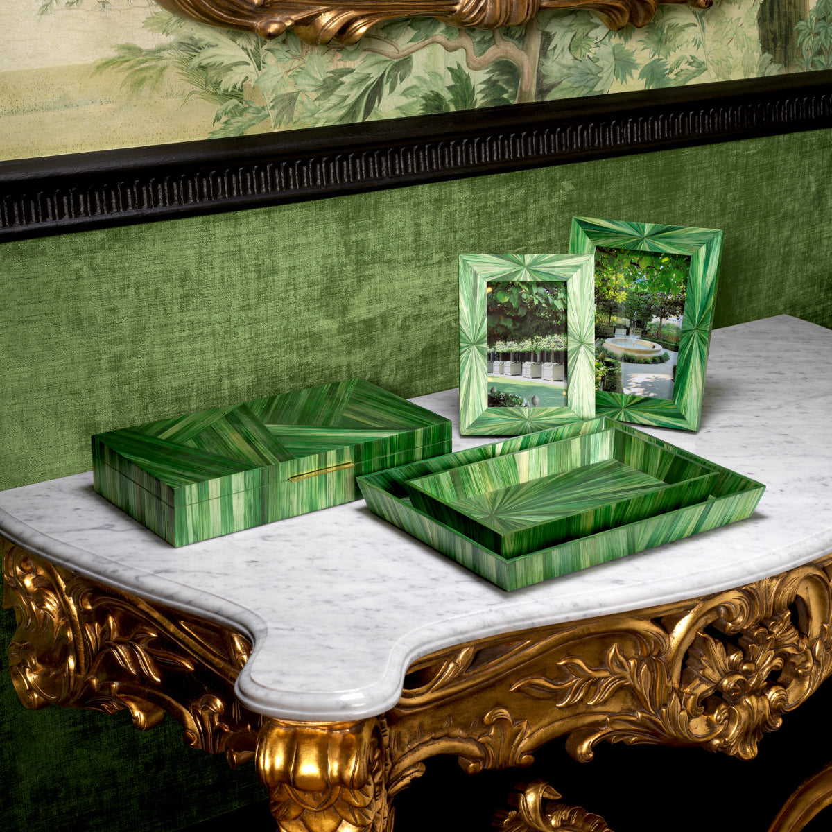 Green Straw Picture Frame Harvard | Eichholtz Miami
