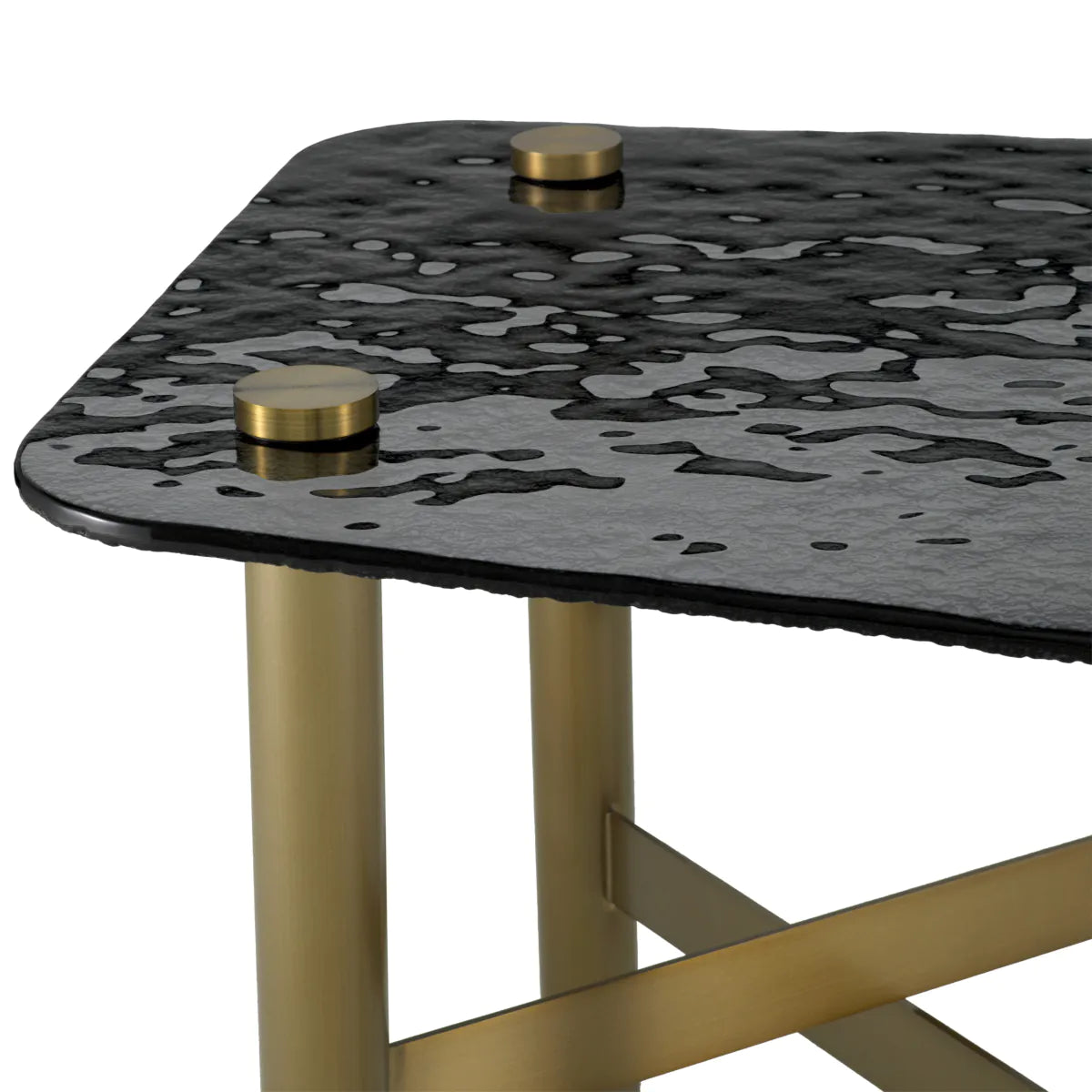Black Glass Side Table Cortes | Eichholtz Miami