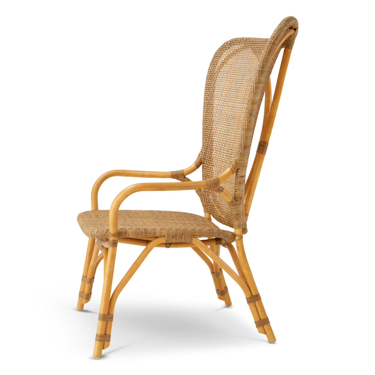 High-Back Rattan Lounge Chair Colony | Eichholtz Miami