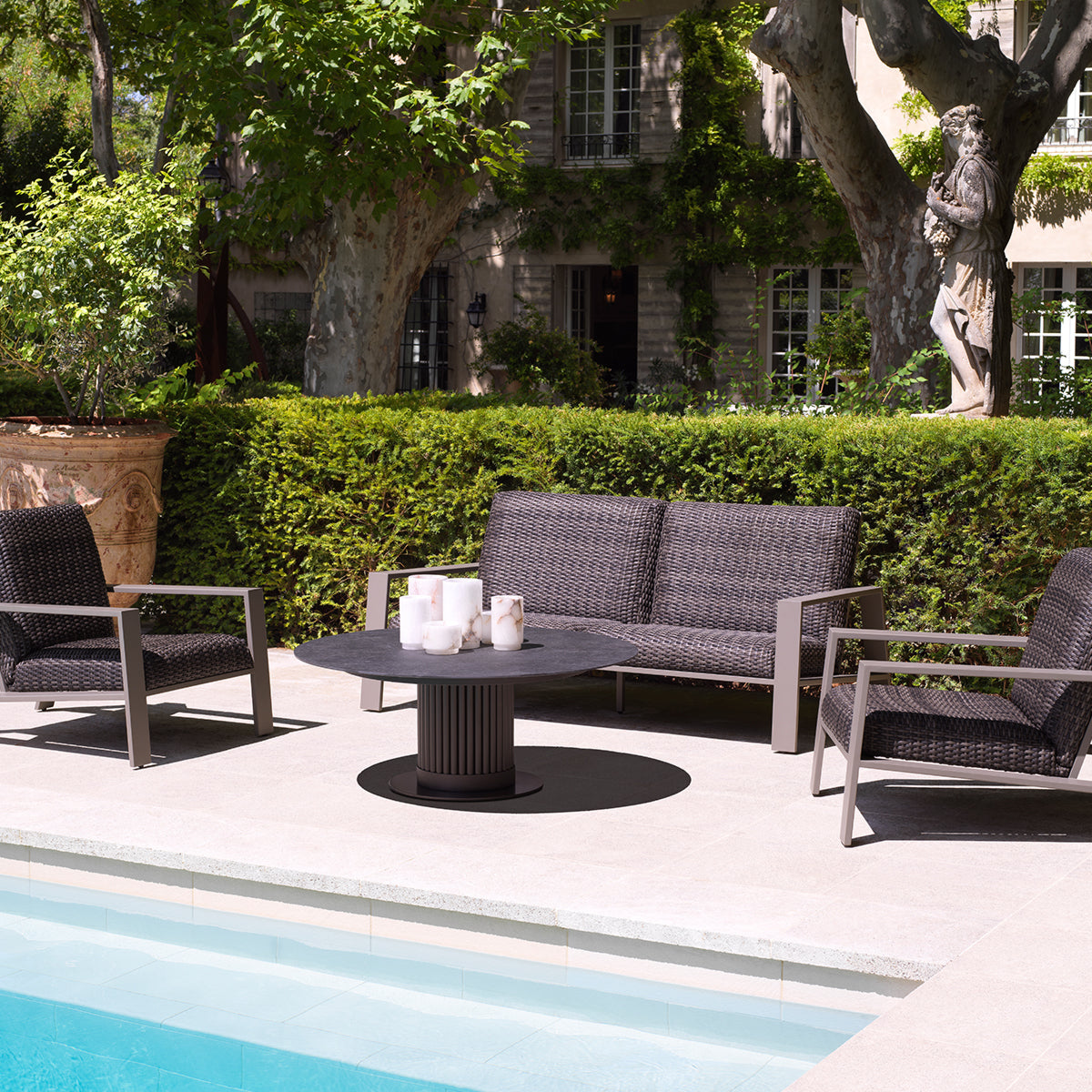 Gray Rattan Outdoor Sofa Belle Vue | Eichholtz Miami