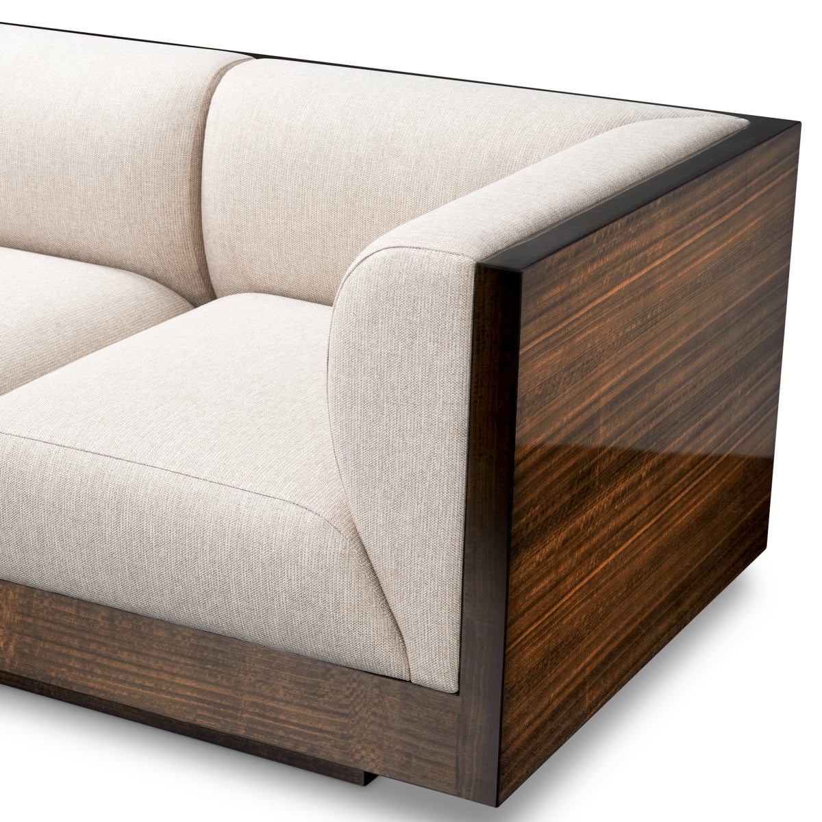 Eucalyptus Veneer Upholstered Sofa Sebastian | Eichholtz Miami