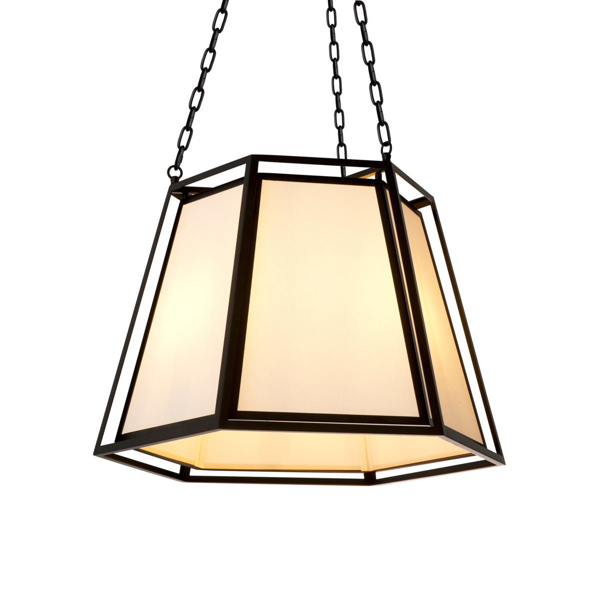 Off-White Fabric Pendant Lamp Moreno | Eichholtz Miami